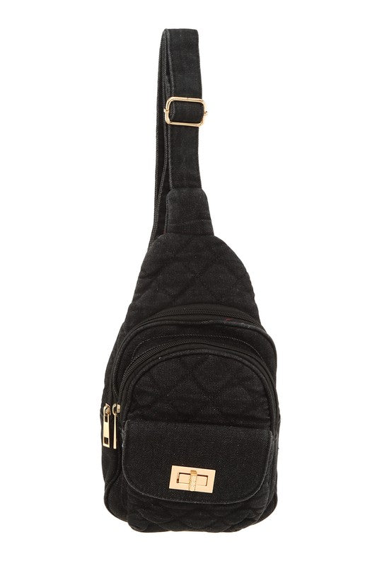 DENIM SLING BAG