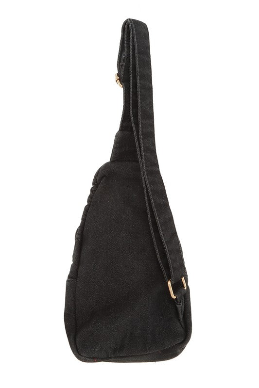 DENIM SLING BAG