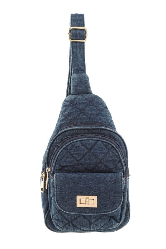 DENIM SLING BAG